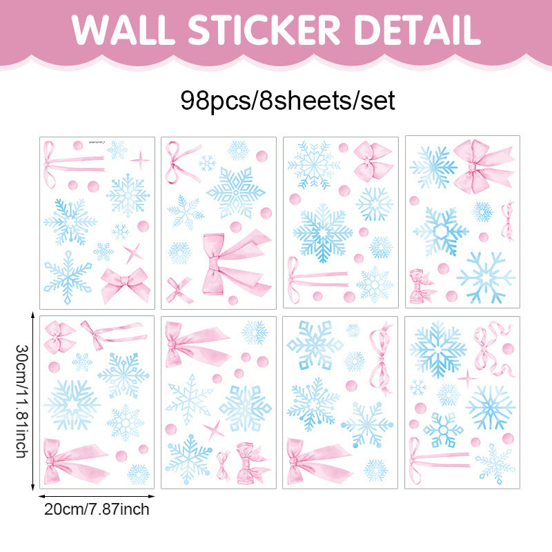 🎄 White Snowflake Window Stickers – Christmas Glass Decals for Festive Holiday Decor 🎄 I*8PCS as Shown in the Figure Kawaii Stickers