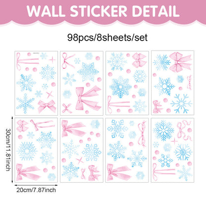 🎄 White Snowflake Window Stickers – Christmas Glass Decals for Festive Holiday Decor 🎄 I*8PCS as Shown in the Figure Kawaii Stickers