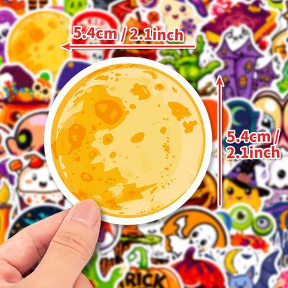 Halloween Stickers – 50pcs Green Hand & Spooky DIY Halloween Stickers