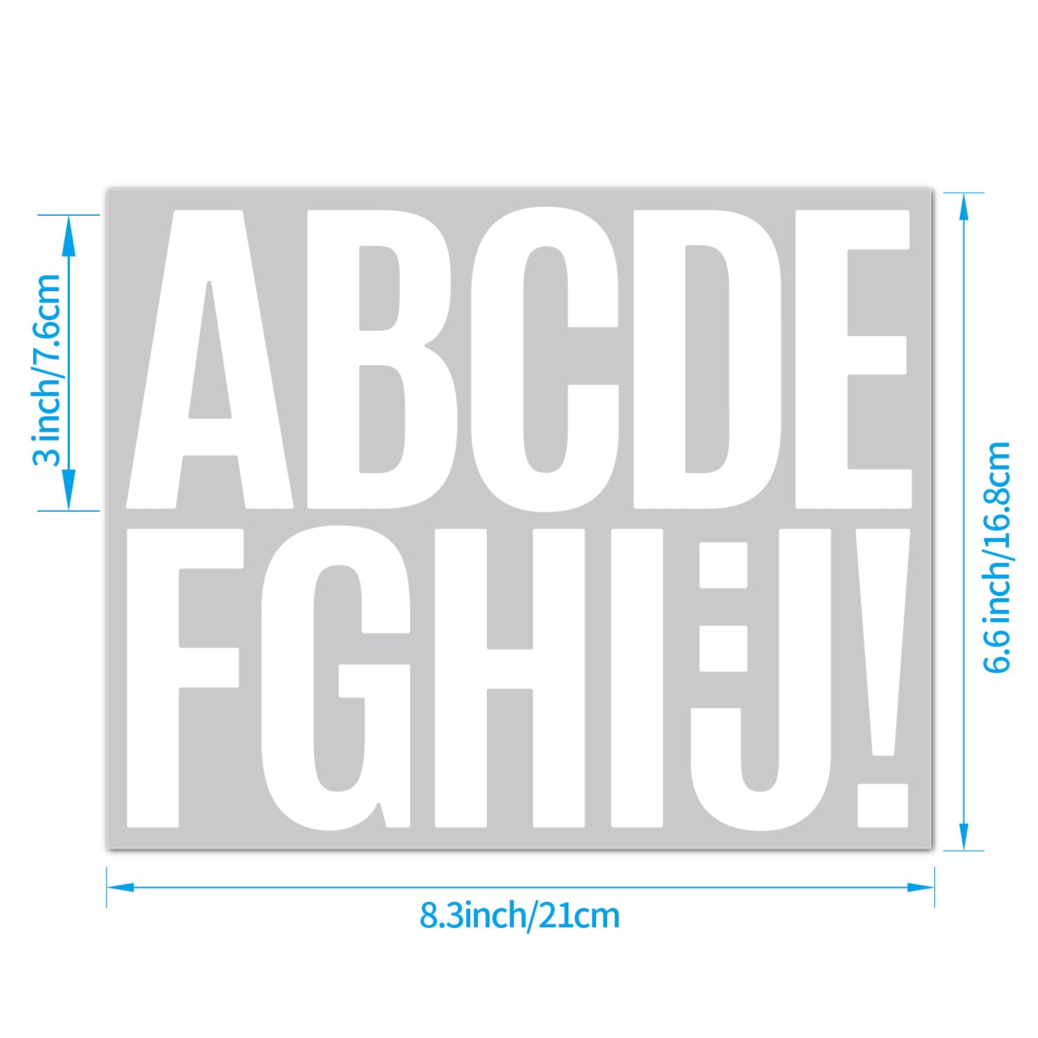 3inch Alphabet Number Stickers Car Mailbox Logo Waterproof Stickers Large Letter Stickers Kawaii Stickers