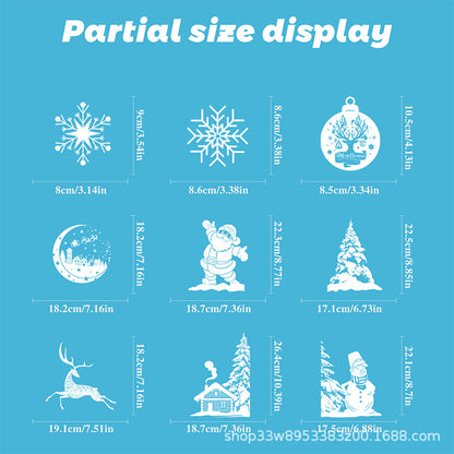 🎄 White & Blue Snowflake Window Stickers – Static Cling Christmas Window Decals for Holiday Decor 🎄 Kawaii Stickers