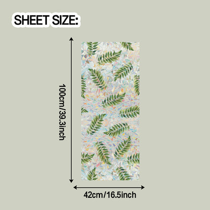 🌿 Holographic Painted Tropical Green Leaves Window Stickers – Fresh & Relaxing 🌿 Kawaii Stickers