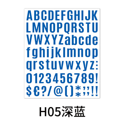 Black Letter Stickers 1inch Combinable Water Bottle Letter Stickers Kawaii Stickers