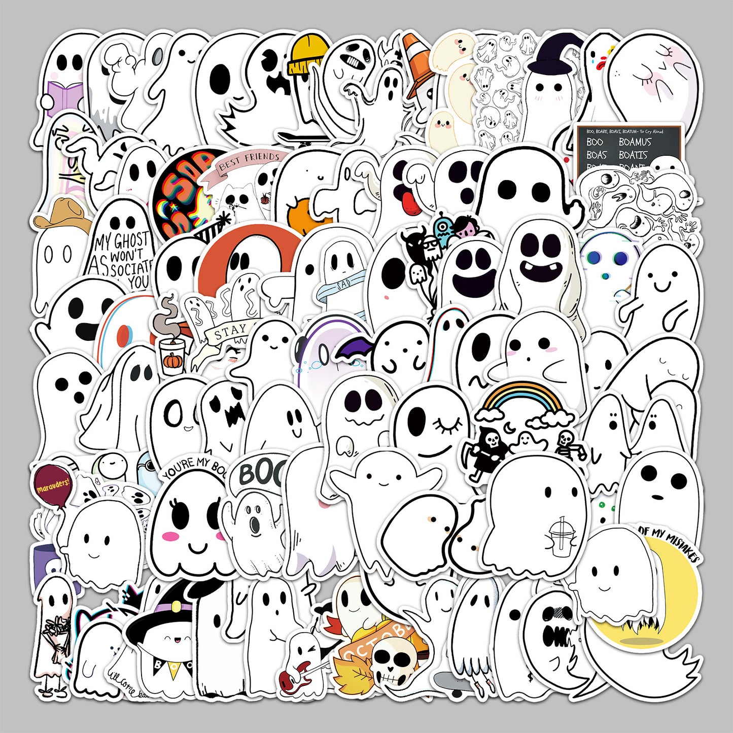 Halloween Stickers – Ghost Graffiti Any Surface (100pcs)