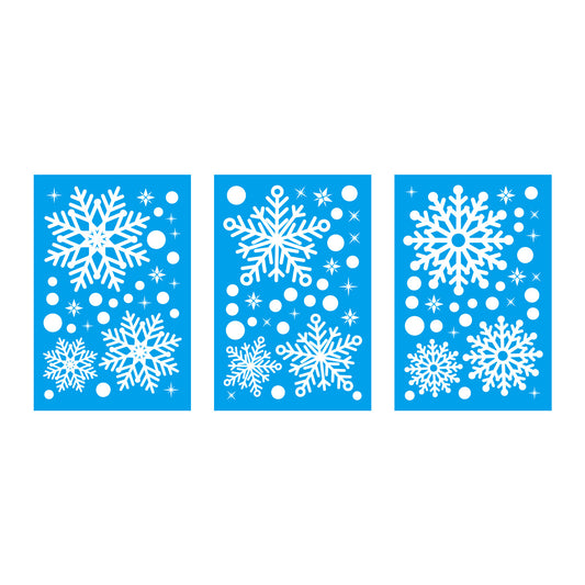 🎄 Christmas Snowflake Window Stickers – Static Cling Glass & Door Decor 🎅✨ Kawaii Stickers