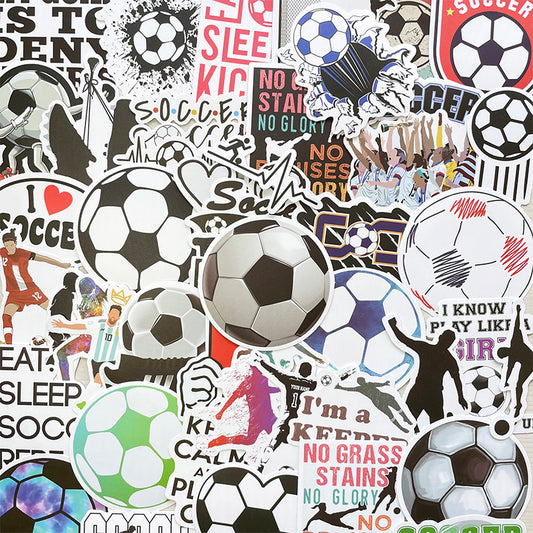 Football Stickers – 50PCS Cartoon Sports Graffiti – Waterproof PVC – Laptop, Water Bottle & Luggage Decor – Kawaii Stickers Football Stickers-15 Kawaii Stickers