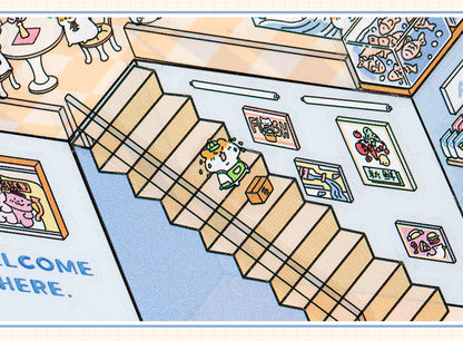 3D DIY Sticker – Three-Layer Miniature Fantasy House – Scrapbook & Craft Decoration – Kawaii Stickers Kawaii Stickers