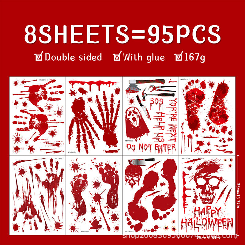 Spooktacular Halloween Window Stickers – Double-Sided Static Cling Décor for Glass Doors & Windows 👻🕷️ Kawaii Stickers