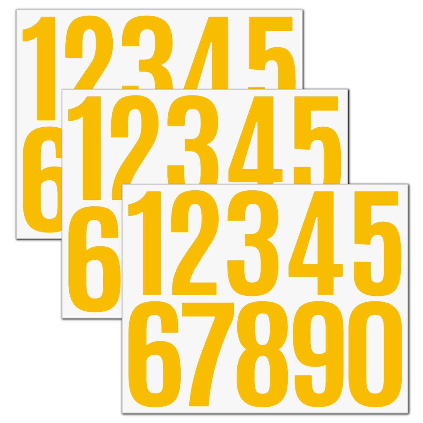 3inch Alphabet Number Stickers Car Mailbox Logo Waterproof Stickers Large Letter Stickers Numbers-Orange*3 21*16.8cm Kawaii Stickers