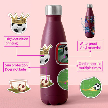 ⚽ 50pcs Creative Football Graffiti Stickers – Fun Sports Vibes Everywhere! 🎉 Kawaii Stickers