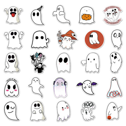 Halloween Stickers  Cute Ghost Graffiti Halloween Sticker Pack (50pcs)