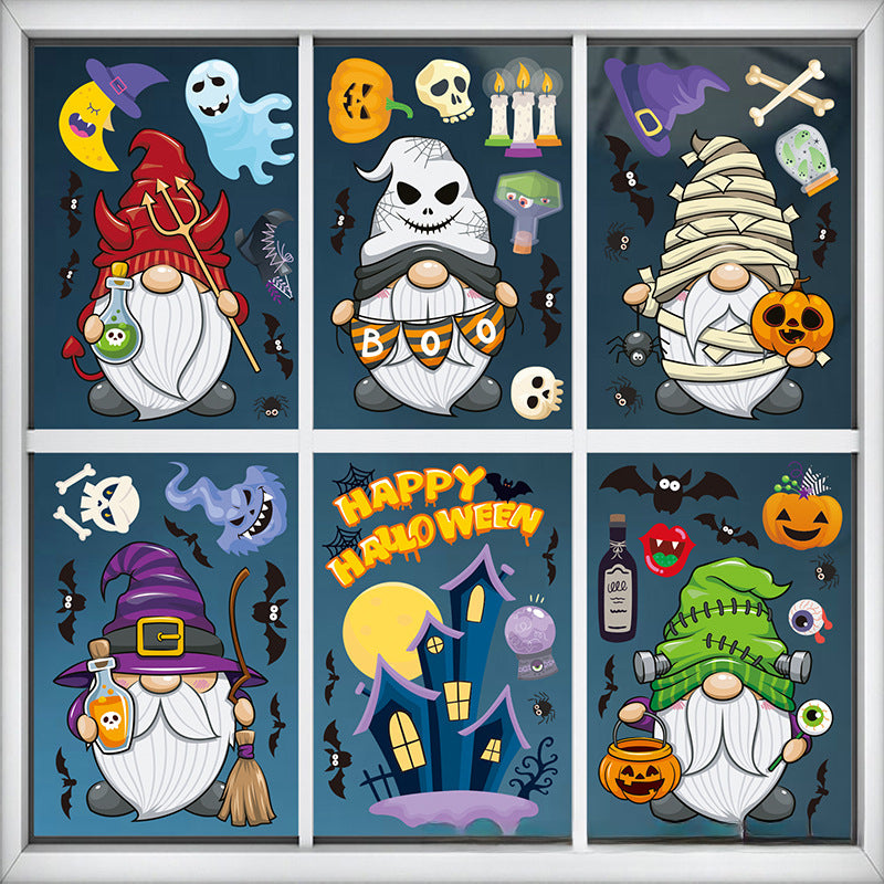 Spooktacular Halloween Window Stickers – Double-Sided Static Cling Décor for Glass Doors & Windows 👻🕷️ Kawaii Stickers