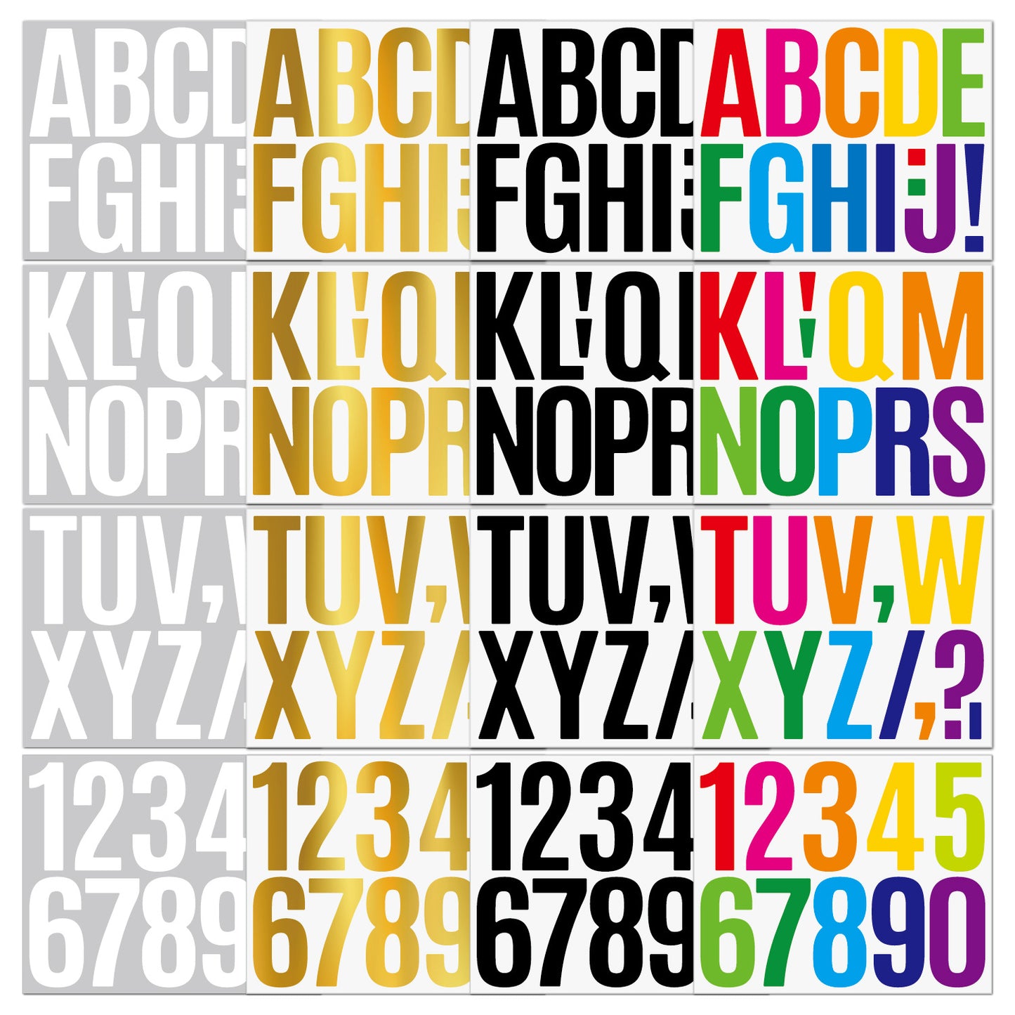 3inch Alphabet Number Stickers Car Mailbox Logo Waterproof Stickers Large Letter Stickers Kawaii Stickers