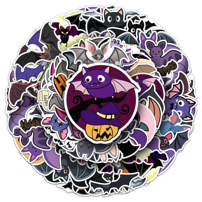 Halloween Stickers – 50pcs Cute Bat DIY Stickers