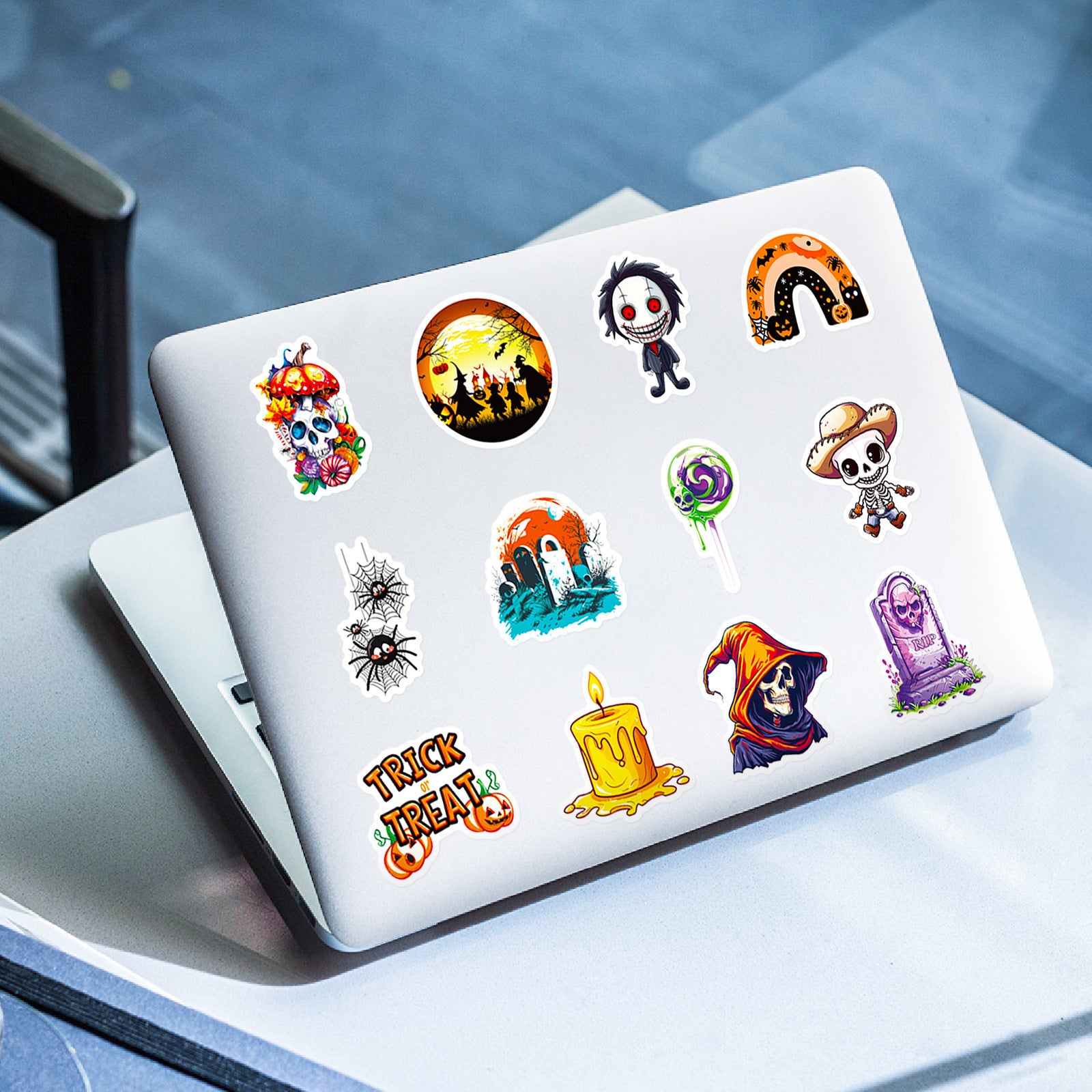 halloween stickers – Trick or Treat Ghost & Pumpkin DIY Decals 