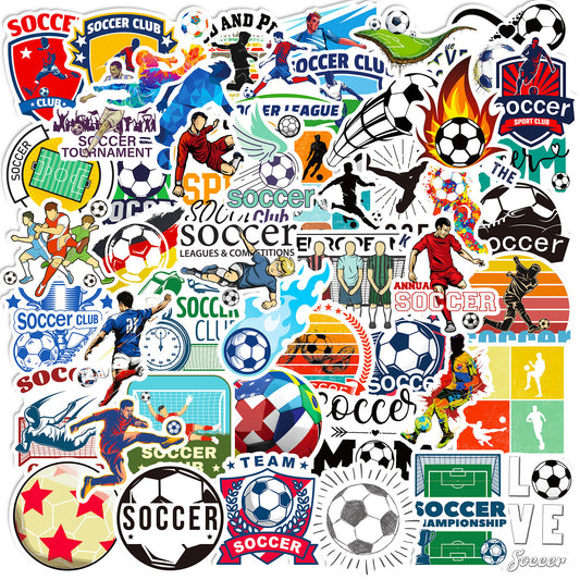🌟 50PCS Green Soccer Stickers – Kids Football Decals Waterproof Laptop, Water Bottle & iPhone Stickers 2025 ⚽🎨 Kawaii Stickers