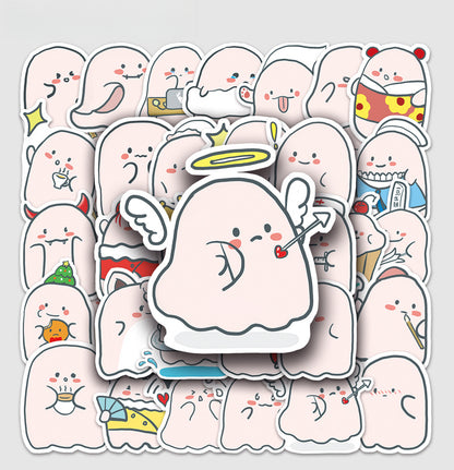 Halloween Stickers  Cute Ghost Graffiti Halloween Sticker (50pcs)
