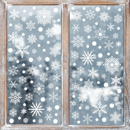🎄 White Snowflake Window Stickers – Christmas Glass Decals for Festive Holiday Decor 🎄 Kawaii Stickers
