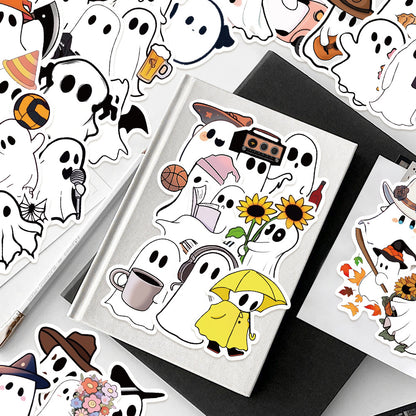 Halloween Stickers  Cute Ghost Graffiti Halloween Sticker Pack (50pcs)