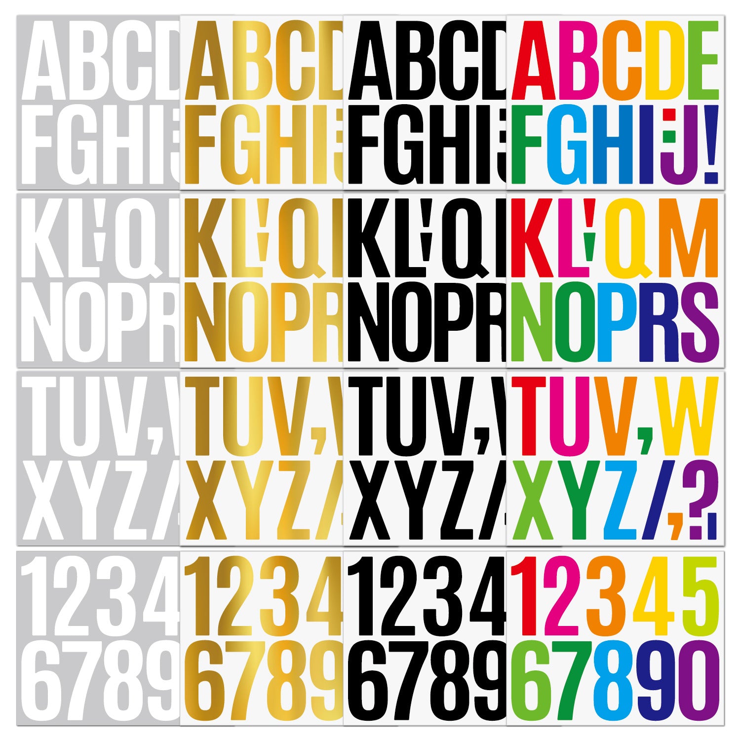 3inch Alphabet Number Stickers Car Mailbox Logo Waterproof Stickers Large Letter Stickers Kawaii Stickers