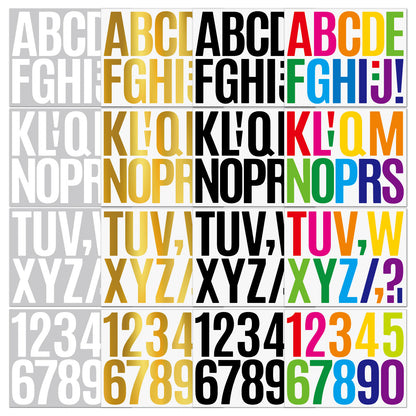 3inch Alphabet Number Stickers Car Mailbox Logo Waterproof Stickers Large Letter Stickers Kawaii Stickers