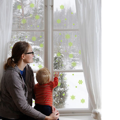 🌟 Christmas Glow-in-the-Dark Snowflake Window Stickers – Kids Room & Dorm Décor 🎅✨ Kawaii Stickers