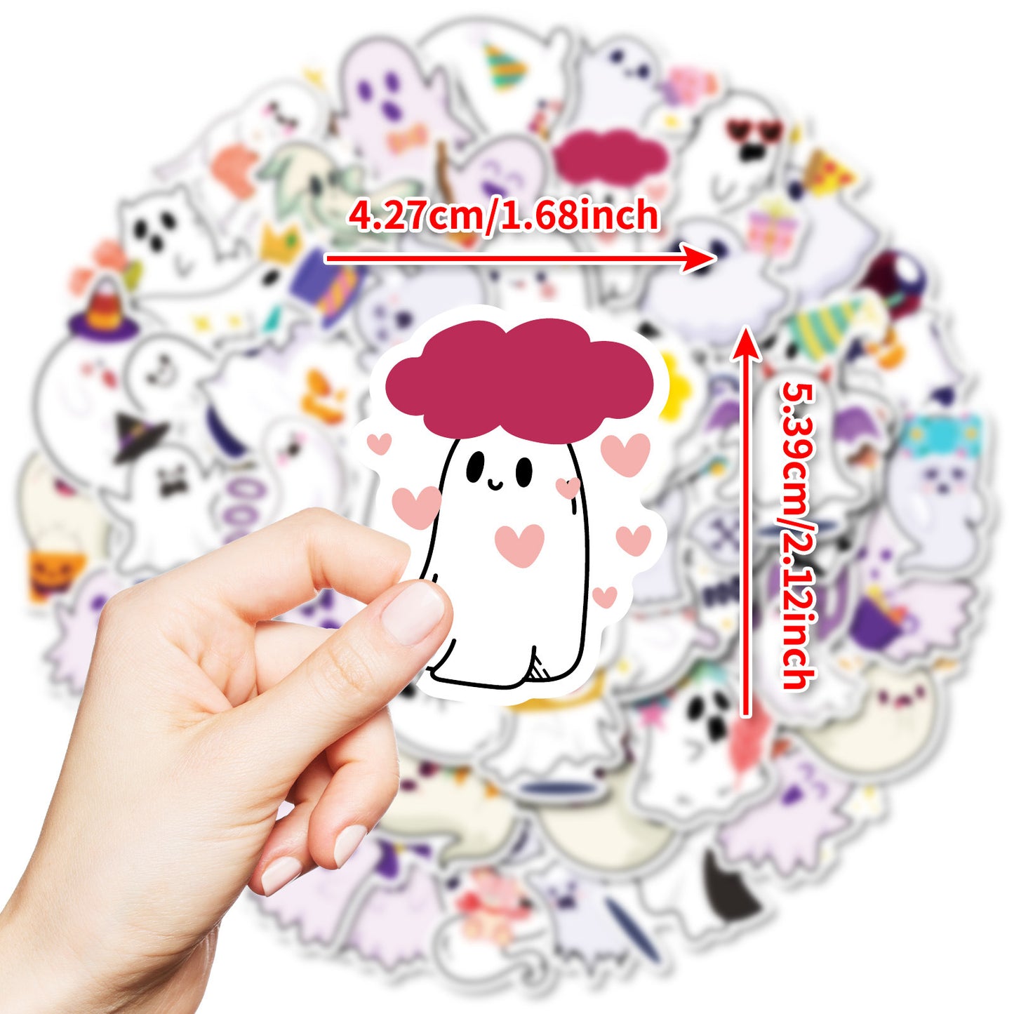 Cute Halloween Stickers  Ghost  Pumpkin Decals(50pcs)