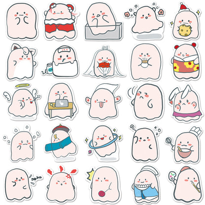 Halloween Stickers  Cute Ghost Graffiti Halloween Sticker (50pcs)