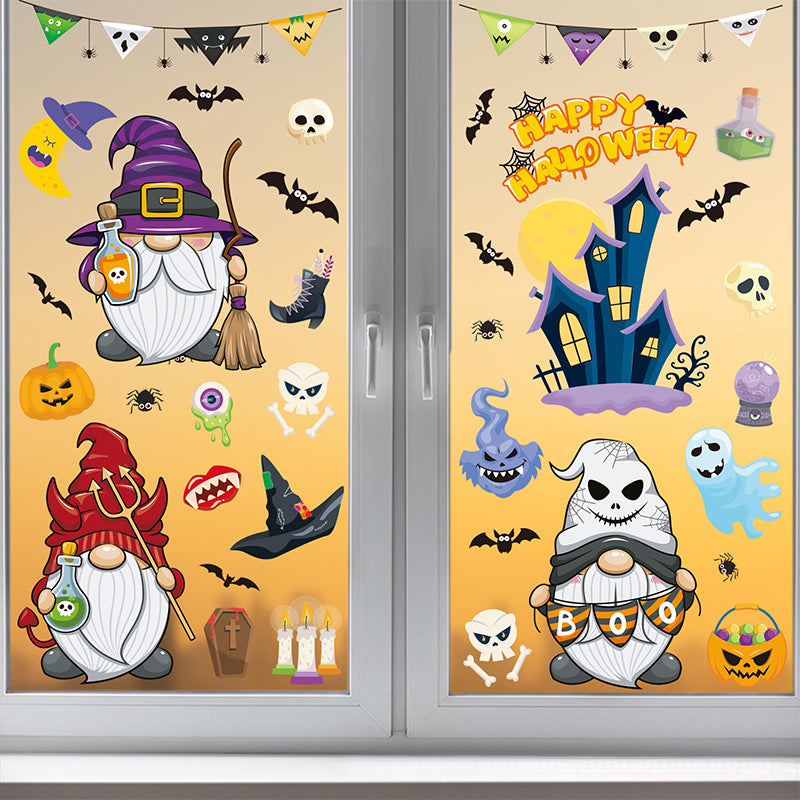 Spooktacular Halloween Window Stickers – Double-Sided Static Cling Décor for Glass Doors & Windows 👻🕷️ Kawaii Stickers