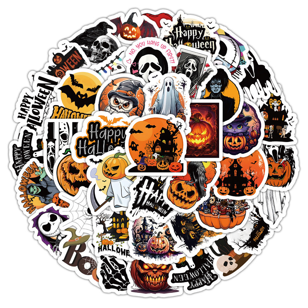 Halloween Stickers Pack 50pcs Ghost Horror Decals