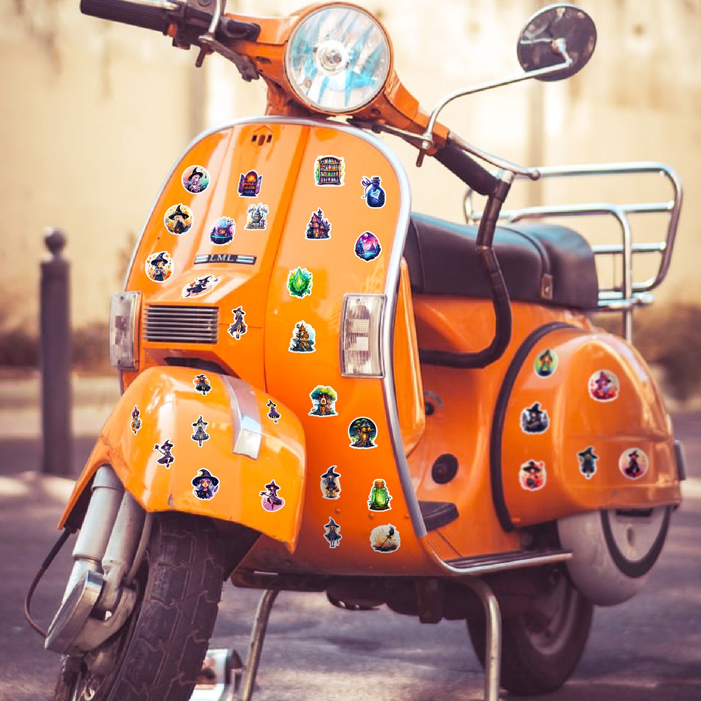 Halloween Stickers – 50pcs Magical Witch DIY Stickers