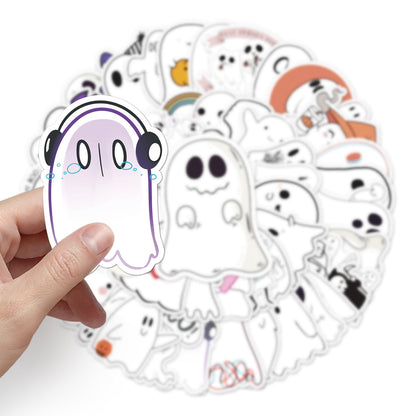 Halloween Stickers  Cute Ghost Graffiti Halloween Sticker Pack (50pcs)