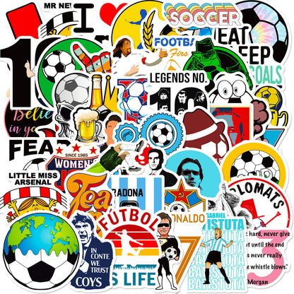 ⚽ 50Pcs Creative Football Stickers – Colorful Sports Life for 2025 Fans 🎨✨ Kawaii Stickers