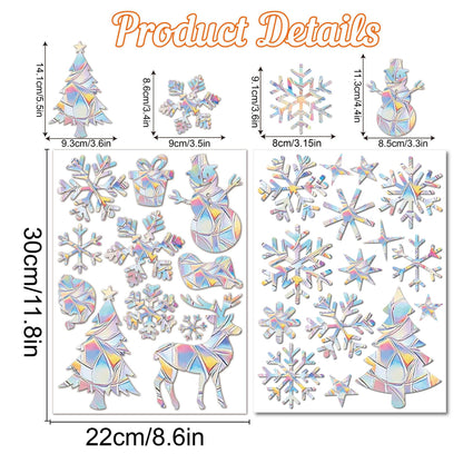 Snowflake Window Stickers | Large Christmas Snowflake Stickers for Windows Kawaii Stickers