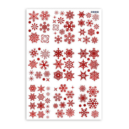 🎄 Christmas Decoration Snowflake Santa Tree Ornaments Window Stickers – Static Cling Glass Decals 🎅❄️