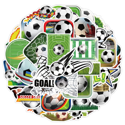 Football Stickers – 50Pcs Sport Designs – High-Definition Waterproof PVC – For Water Bottles, Laptops, Skateboards, Suitcases, Phones – Kawaii Stickers Kawaii Stickers