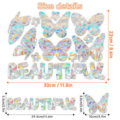 Halloween Stickers – Holographic Bat Suncatcher PVC Decals 🦇