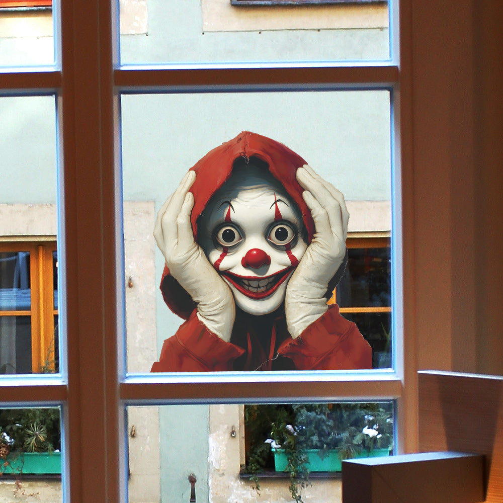 🎃 Halloween Creepy Ghost Face Window Stickers 👻🪟✨ Kawaii Stickers