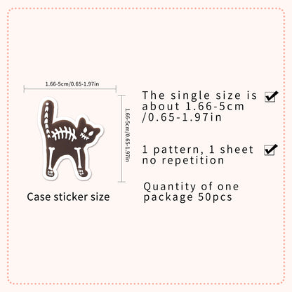 🎃 50Pcs Halloween Waterproof Stickers – Perfect for Phone Cases & Laptops Kawaii Stickers