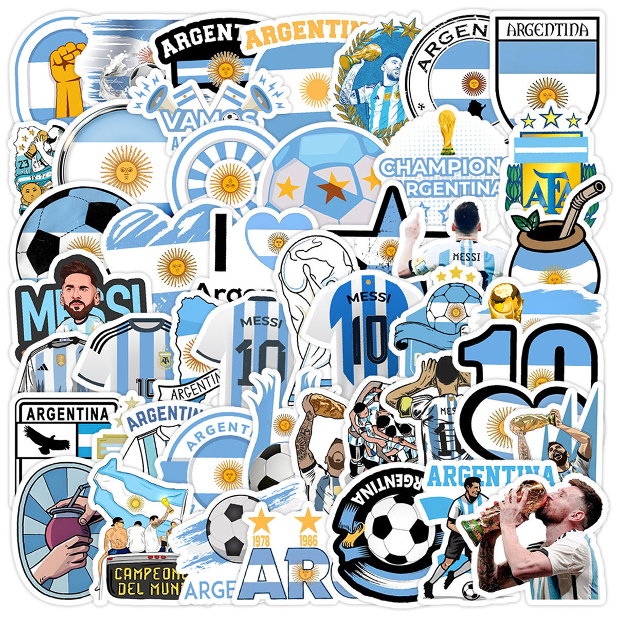 🌟 50PCS Football Stickers – Creative Doodle Soccer Stickers for Water Bottles, iPhones, Laptops & Sports Gear ⚽🎨 Kawaii Stickers