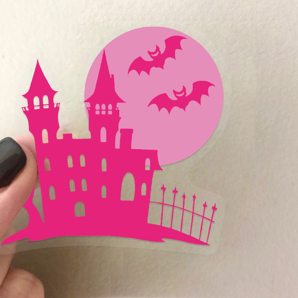 50Pcs Cute Pink Halloween Stickers Pack 🎃 Waterproof Transparent PET for Journals, Laptops & Guitars Kawaii Stickers