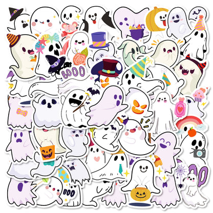 50pcs cute Halloween ghost graffiti stickers Kawaii Stickers