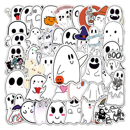 Halloween Stickers  Cute Ghost Graffiti Halloween Sticker Pack (50pcs)
