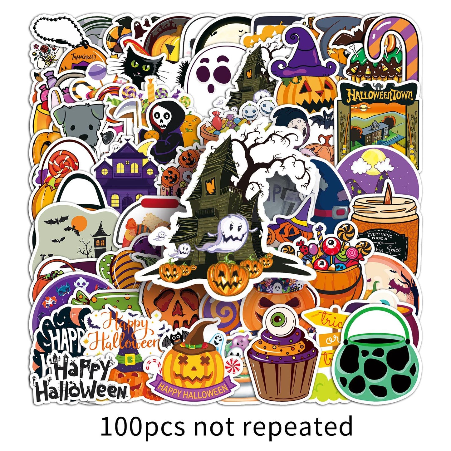Halloween stickers – 100 Cute Spooky Waterproof Halloween Sticker Pack 🎃