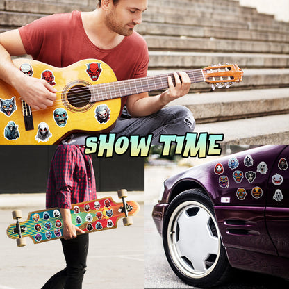 Halloween Stickers – 50pcs Scary Creepy Face DIY Stickers