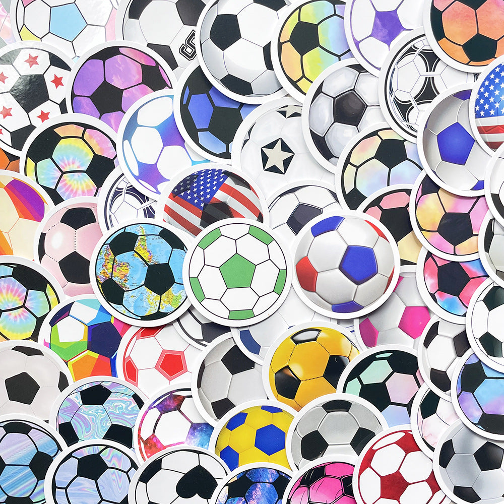 Football Stickers – 60PCS Cartoon Sports Designs – Waterproof PVC Matte – Laptop, Water Bottle & Luggage Decor – Kawaii Stickers Kawaii Stickers