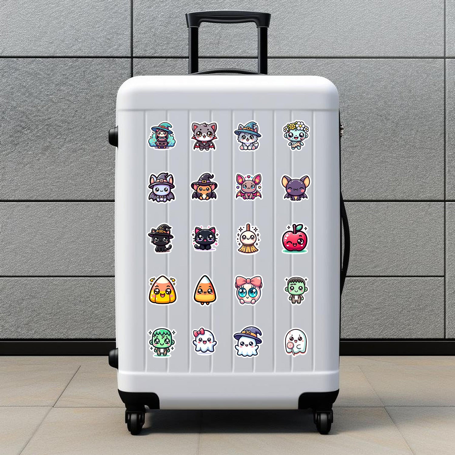 🎃 50pcs Cute Halloween Stickers Pack – Waterproof PVC Laptop Water Bottle Decorations Kawaii Stickers