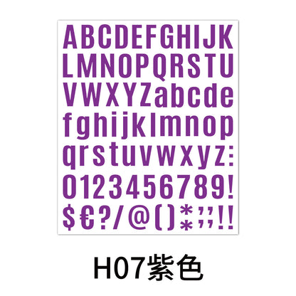 Black Letter Stickers 1inch Combinable Water Bottle Letter Stickers Kawaii Stickers