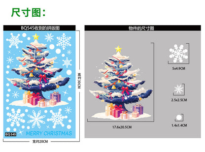 🎄 Christmas Stickers – Holiday Decorations with Christmas Tree, Snowman & Snowflake Window Clings 🎅 Kawaii Stickers