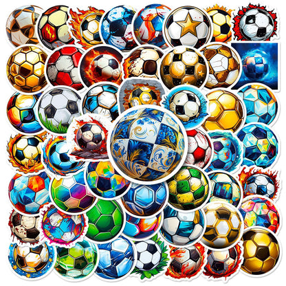 ⚽️ 50Pcs Football Stickers – Cool Waterproof PVC for Bottles, Laptops & More Football Stickers-19 Kawaii Stickers